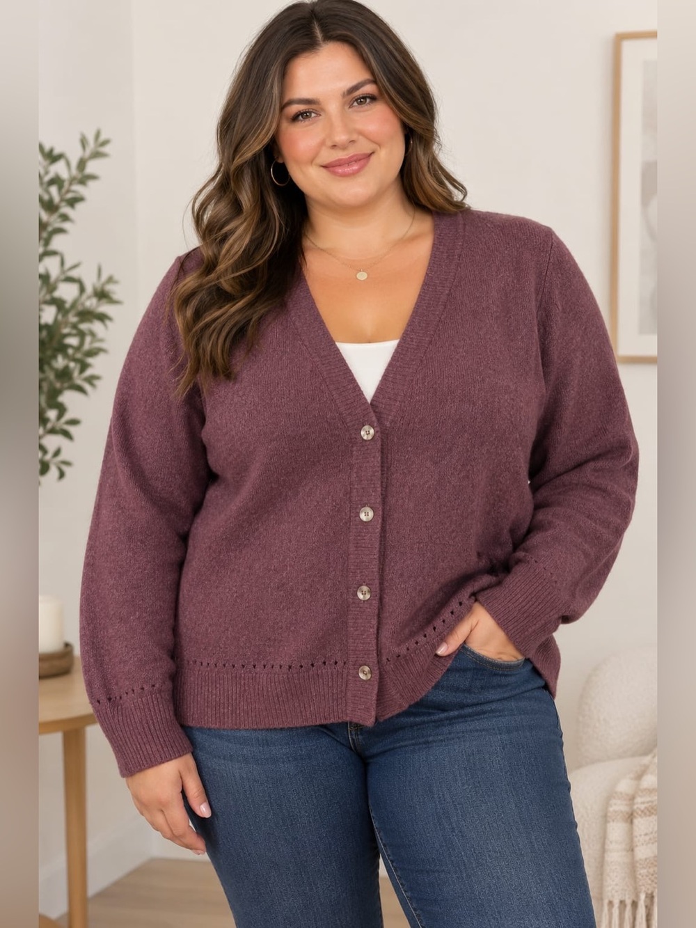 Torrid Cozy V-Neck Button Cardigan Sweater